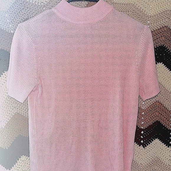 Vintage Sweaters - VTG Petite Pink Turtleneck Layering Sweater: Size PM